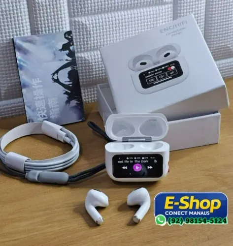 Fone de Ouvido in-ear Sem Fio Bluetooth A9 PRO ANC Pods c/ Visor Tela Multifuncional