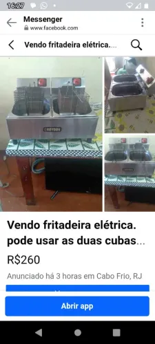 fritadeira dupla croydon 700 ,00