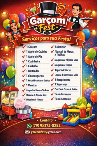 Serviços de garçom e muito mais 