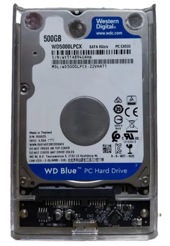 Back-Up HD Externo Western Digital WD 500GB USB 3.0 p/ Desktop/Laptop/Linux/Mac/PC/PS/xBox