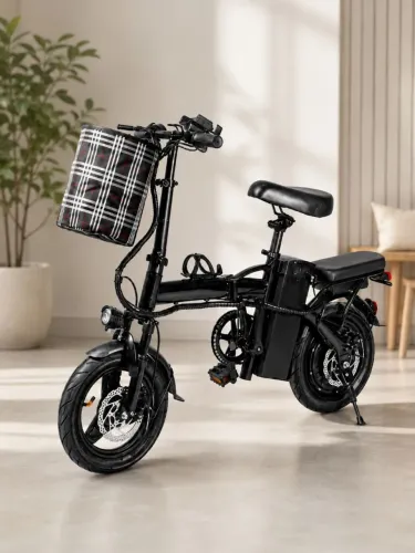 Bicicleta Elétrica Dobrável - Compacta, Confortável e Econômica | Banco Duplo