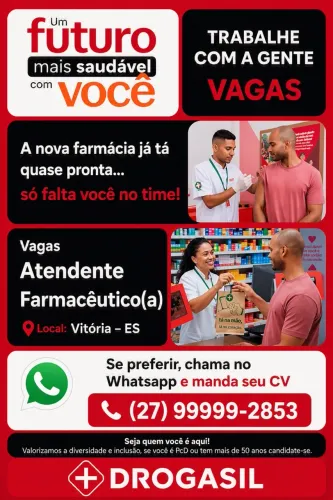 ATENDENTE DE FARMÁCIA DROGASIL