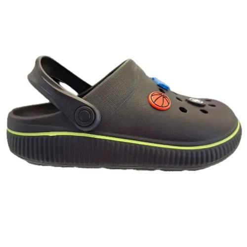 Babuche Infantil Meninos Clogs Listra Conforto Molekinho Preto *97