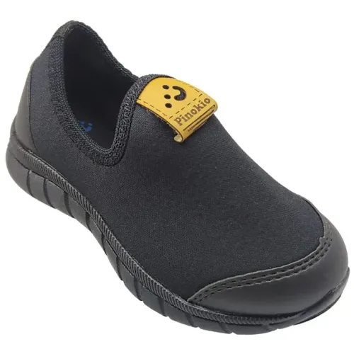 Tênis Infantil Masculino Escolar Preto Pinókio sem Cadarço P25611472