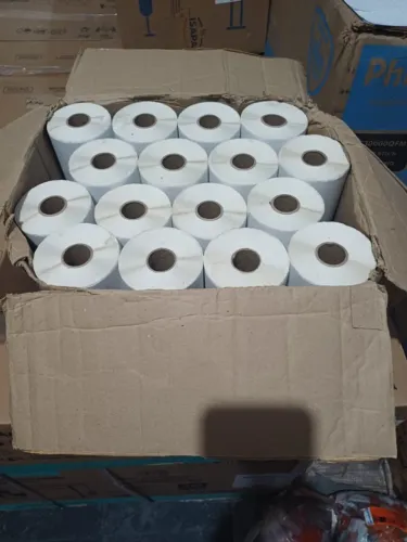 ETIQUETAS ADESIVAS TSCKMELT BRANCA 1 CL 31 MTS  301 ETIQUETAS NO ROLIO-COUCHE 90GR 10X10C 