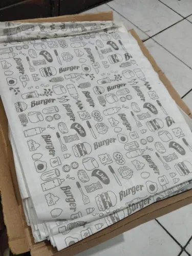 400 folhas de papel para hambúrguer acoplado