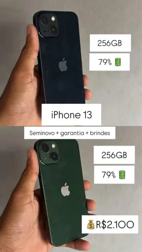 iPhone 13 256GB Azul e Verde