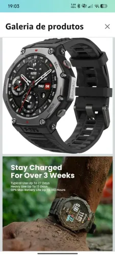 Amazfit T-Rex 3 Relógio Inteligente