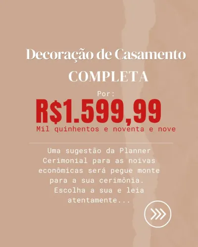 Pegue Monte Alugue os Itens para sua cerimônia de Casamento com tudo completo para Igreja