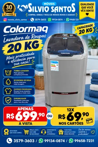 Tanquinho colormaq 20 kg maior lavadora do mercado combino entrega