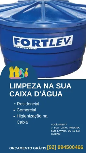 Limpeza em caixas D?água