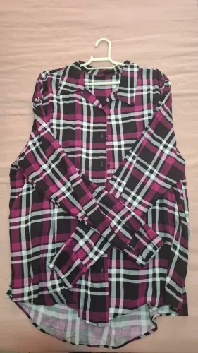 Camisa Feminina Xadrex Plus Size - Tam G1