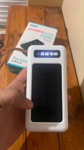 Bateria portátil com placa solar 20000MAH