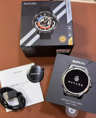 SmartWatch Haylou Solar Ultra (sincroniza com iPhone/GPS Interno)