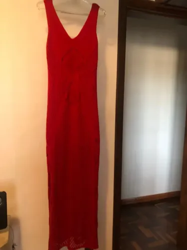 Vestido longo de tricot