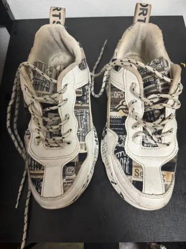 tênis feminino branco estampado 35