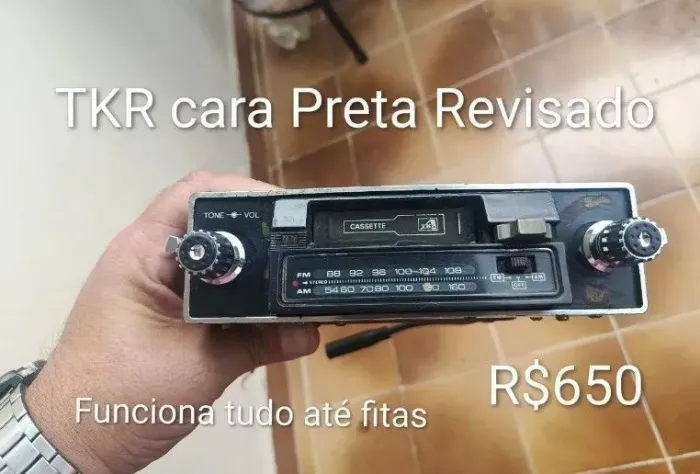 Toca fitas CCE TKR cara preta revisado, funciona tudo