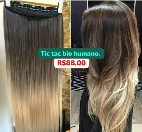 Aplique Loiro médio ombré hair