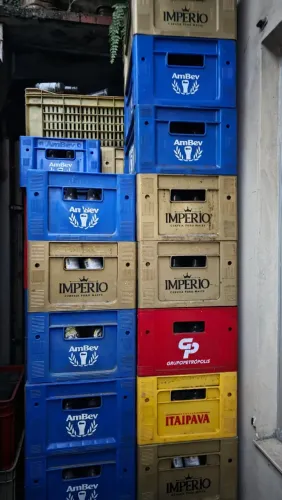 Engradados de cerveja