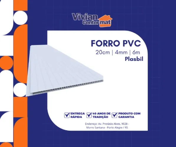 Forro PVC Plasbil 20cm: Acabamento perfeito e praticidade na sua obra!