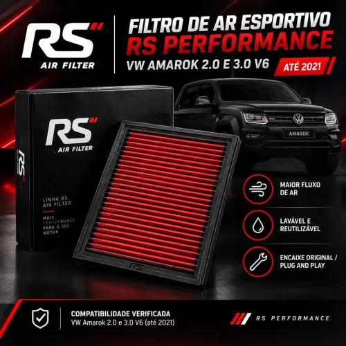Filtro de Ar Esportivo RS Performance