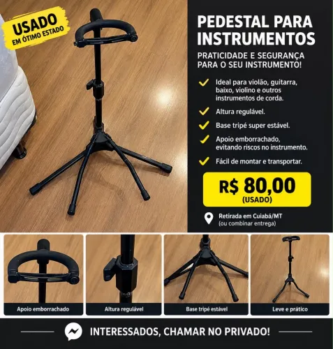 Suporte para Violão ou Guitarra RMV - Tripé