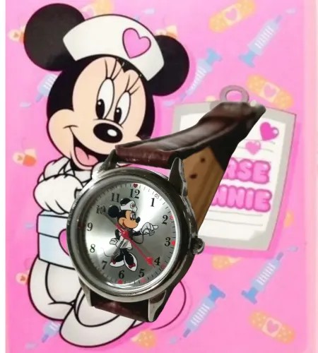 Relógio Minnie Enfermeira Disney
