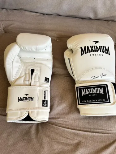 Luva Maximum Muay Thai branca NOVA