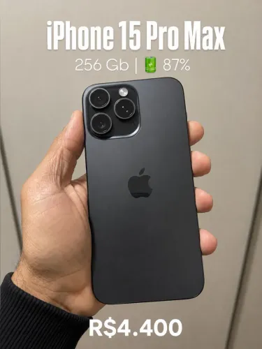 15 Pro Max 256 Gb bateria 87%