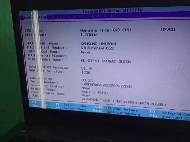 Notbook Acer Aspire 4810t
