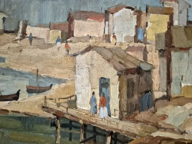 geraldo castro óleo sobre tela c/ moldura (42 x 36 cm)