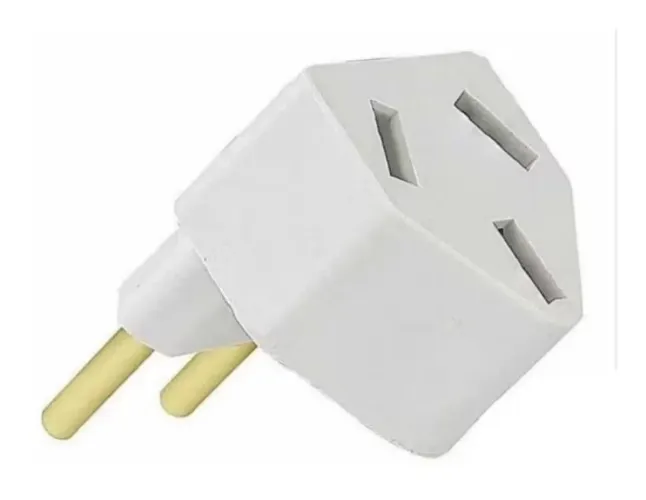 Adaptador pino tripolar diagonal chato argentino australiano vietna tipo faca