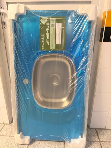 Pia inox Ghel Plus com furo para torneira - medida 1,00m - Nova e na embalagem original