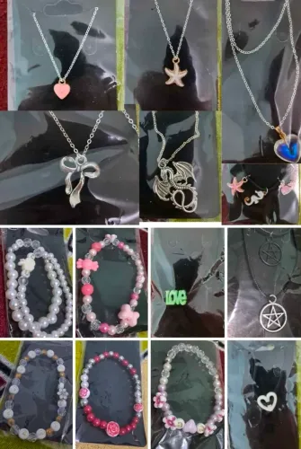Colares e pulseiras para revenda e encomendas promoção choker de couro e colar de prata