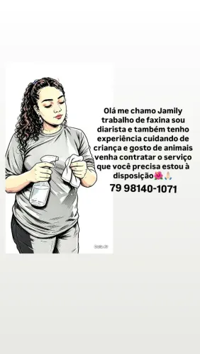 Sou faxineira e babá e gosto muito de animais