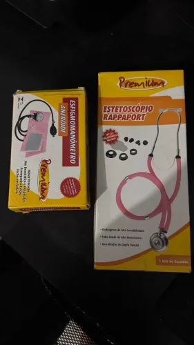 Kit Estetoscópio + Aparelho De Pressão Arterial Premium