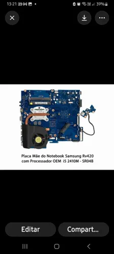Placa Mãe Samsung Rv420 Com Processador i5