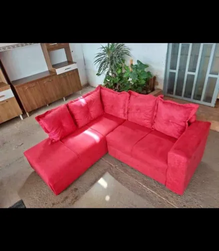 Sofá de Canto Vermelho