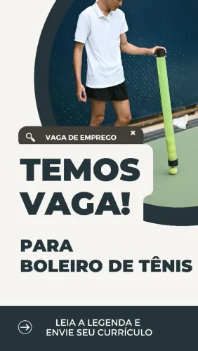 Vaga de Emprego para Boleiro de tênis