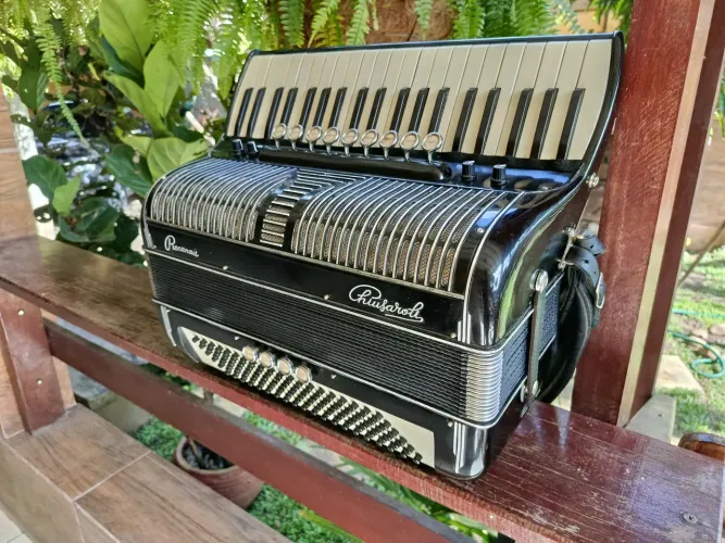 ACORDEON RECANATI ITÁLIA 120 BAIXOS 4/5 VOZ PROFISSIONAL ANOS 50