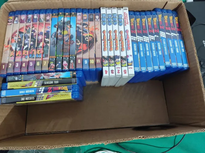 Dvds blu-ray Naruto clássico/Shippuden/Filmes e Dragon ball z/gtn ball z completos 