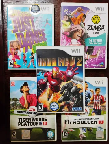 Combo com 5 jogos para Nintendo Wii