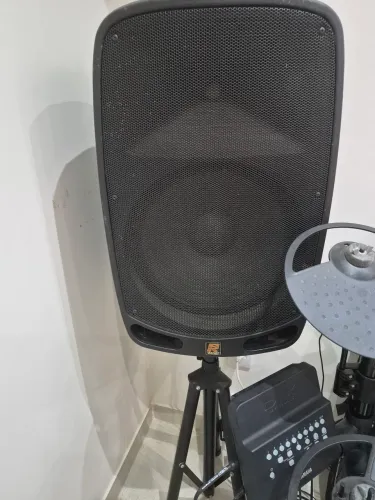 Bateria eletronica + caixa ativa staner