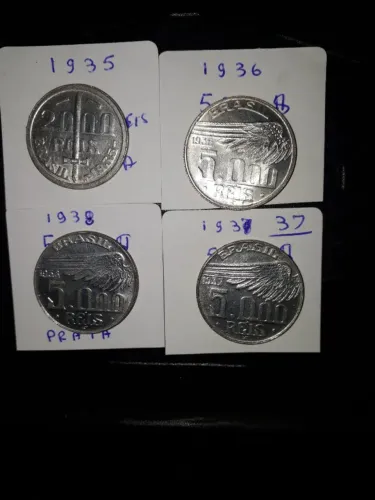LINDAS MOEDAS ANTIGAS DE PRATA - BRILHO NOS OLHOS