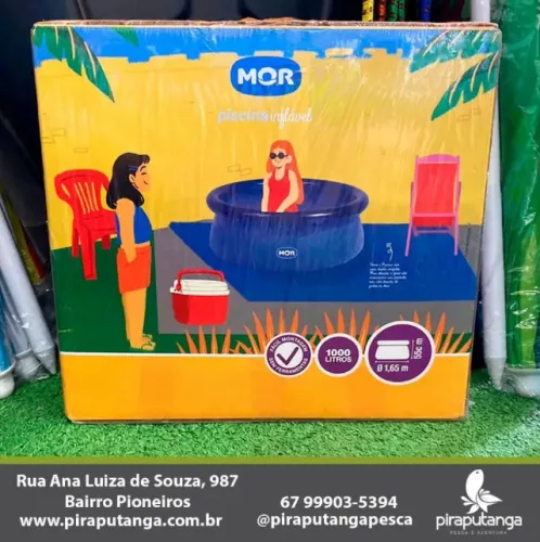 Piscina Inflável MOR 1000 Litros Compacta e Fácil Montagem
