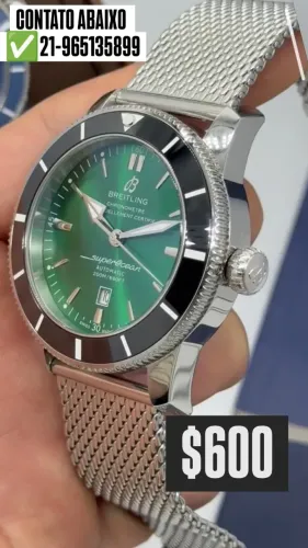 Relógio Breitling Super Ocean Mostrador Verde Automático