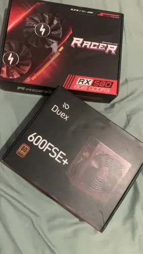 Placa de Vídeo RX 580 8GB + Fonte 600W 80 Plus