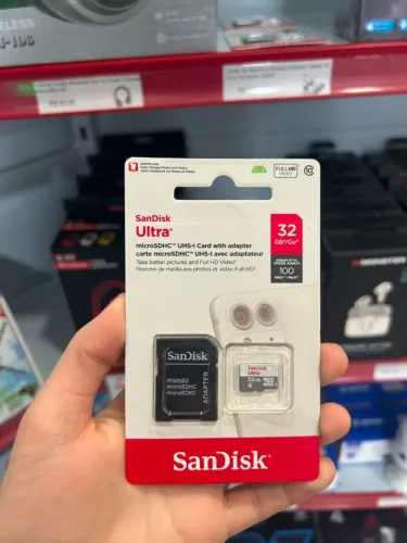Cartão de Memória 32GB Sandisk para Câmeras Celulares Tablet