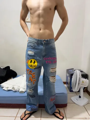 calça destroyed masculina 38/40