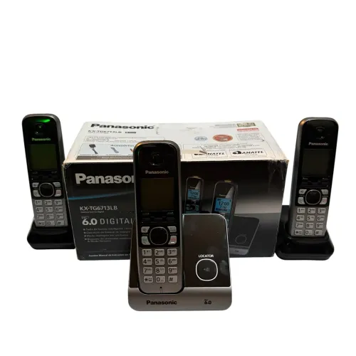 Telefone Sem Fio Panasonic KX-TG6713LB Com 2 Ramais